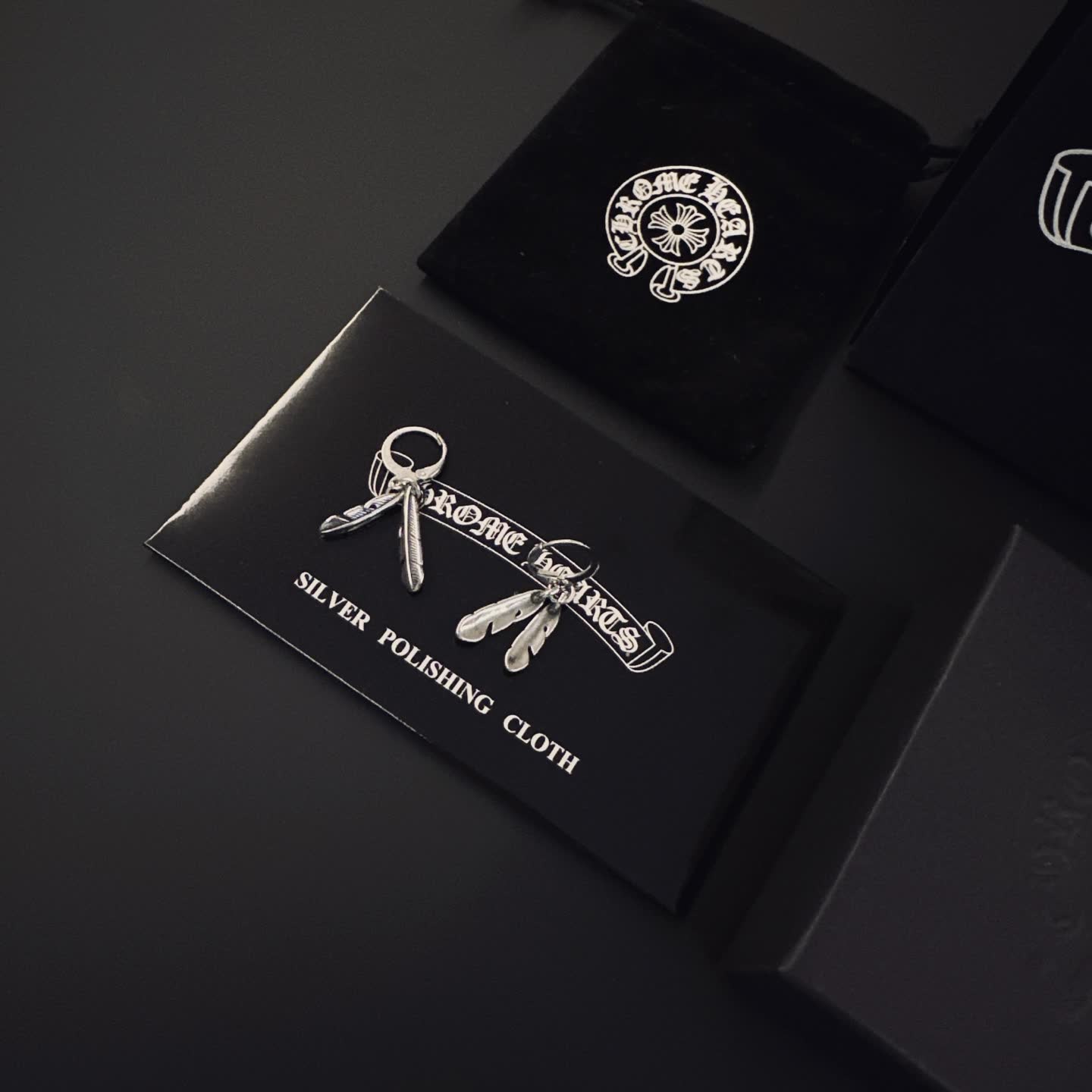 Chrome Hearts Feather Earrings